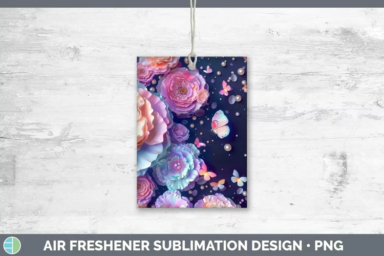Enchanted Flowers 3D Ranunculus Air Freshener Sublimation Ca