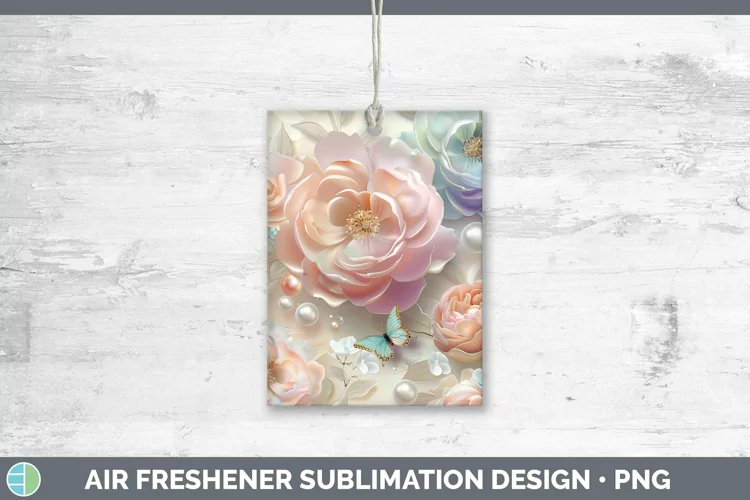 Enchanted Flowers 3D Ranunculus Air Freshener Sublimation Ca