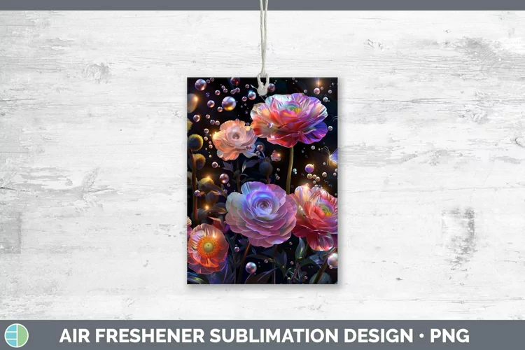 Enchanted Flowers 3D Ranunculus Air Freshener Sublimation Ca