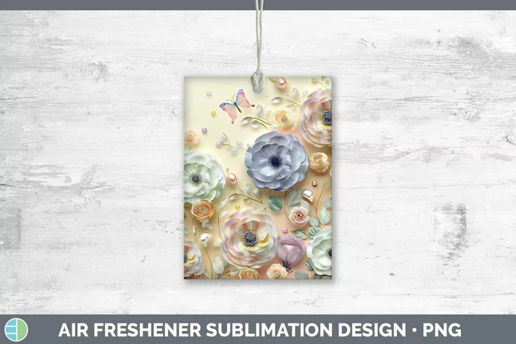 Enchanted Flowers 3D Ranunculus Air Freshener Sublimation Ca