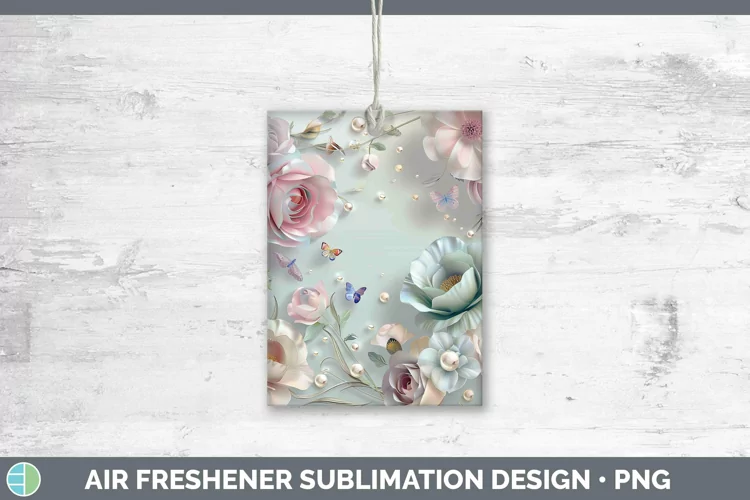 Enchanted Flowers 3D Ranunculus Air Freshener Sublimation Ca