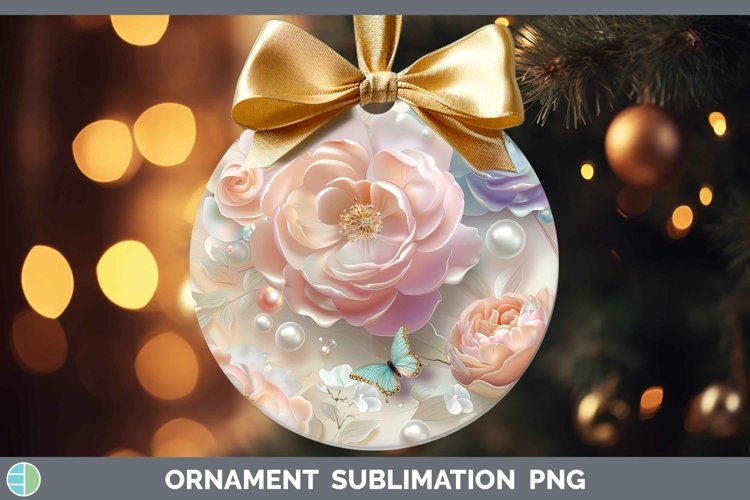 GorgeousEnchanted Flowers 3D Ornament design.
