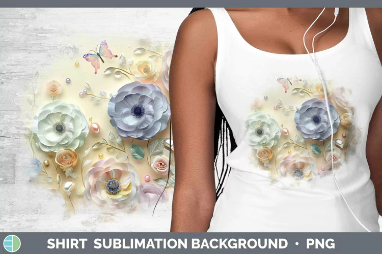 Enchanted Flowers 3D Ranunculus Shirt Sublimation Sublimatio