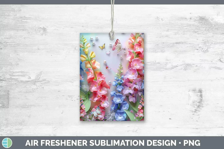 Enchanted Flowers 3D Snapdragon Air Freshener Sublimation Ca