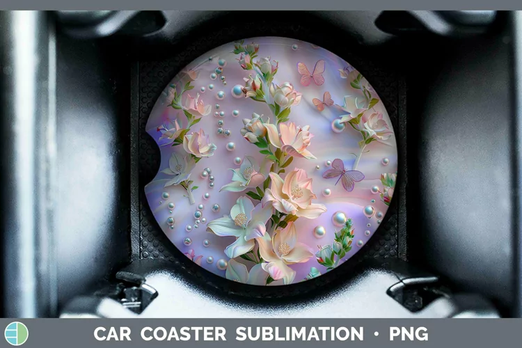 Enchanted Flowers 3D Snapdragon Car Coaster Sublimation Coas