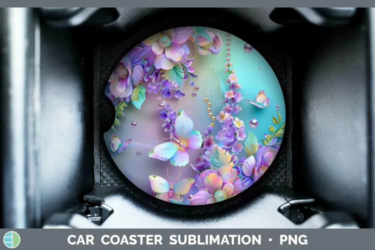Enchanted Flowers 3D Snapdragon Car Coaster Sublimation Coas