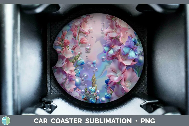 Enchanted Flowers 3D Snapdragon Car Coaster Sublimation Coas