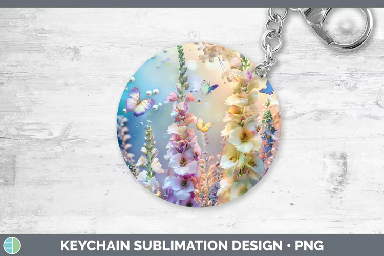 Enchanted Flowers 3D Snapdragon Keychain Sublimation Keyring