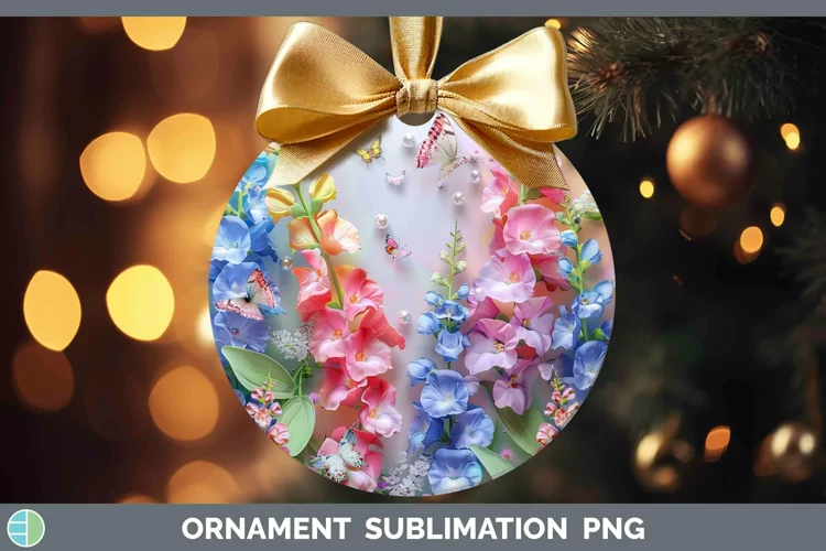 Enchanted Flowers 3D Snapdragon Ornament Sublimation Bauble