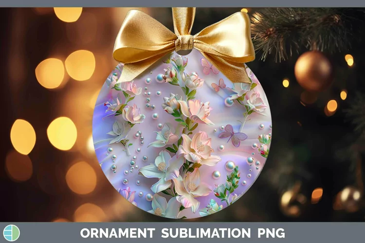 Enchanted Flowers 3D Snapdragon Ornament Sublimation Bauble