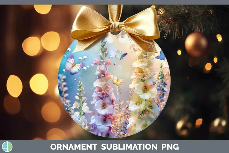 Enchanted Flowers 3D Snapdragon Ornament Sublimation Bauble