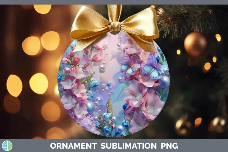 Enchanted Flowers 3D Snapdragon Ornament Sublimation Bauble