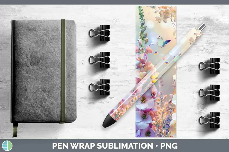 Enchanted Flowers 3D Snapdragon Pen Wrap Sublimation Epoxy P