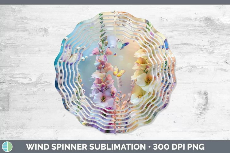 Enchanted Flowers 3D Snapdragon Wind Spinner Sublimation Spi