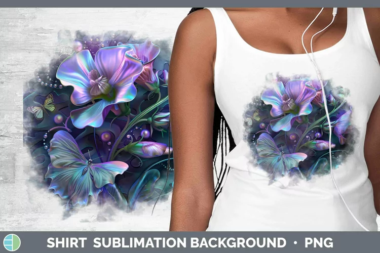 Enchanted Flowers 3D Sweet Pea Shirt Sublimation Sublimation