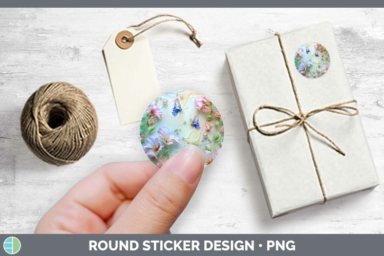 GorgeousEnchanted Flowers 3D Stickers design.