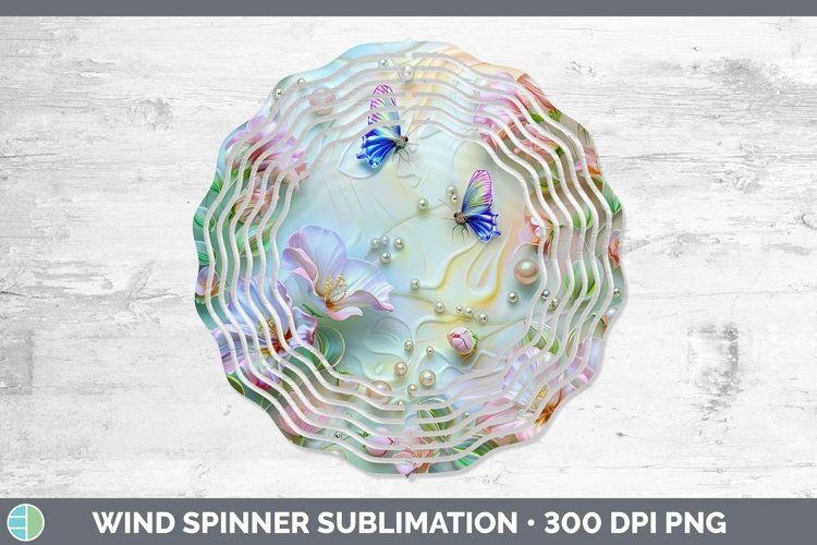 GorgeousEnchanted Flowers 3D Wind Spinner design.