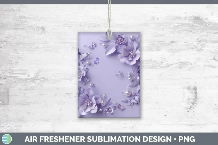 Enchanted Flowers 3D Violet Air Freshener Sublimation Car Fr