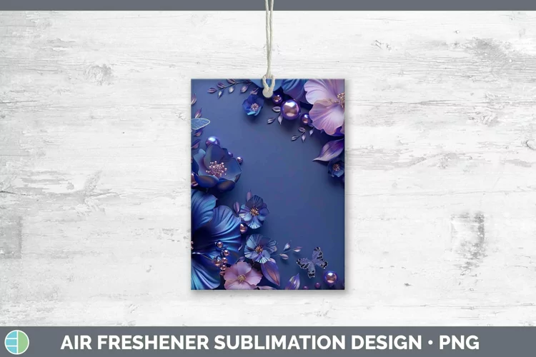 Enchanted Flowers 3D Violet Air Freshener Sublimation Car Fr