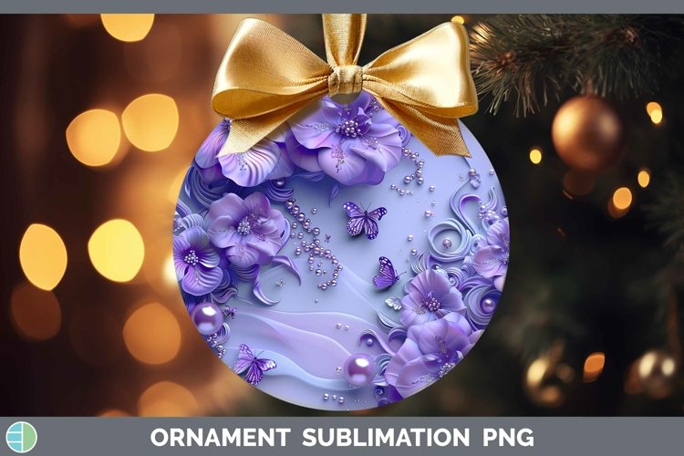GorgeousEnchanted Flowers 3D Ornament design.