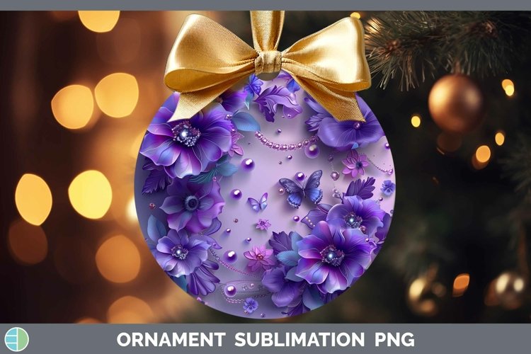 GorgeousEnchanted Flowers 3D Ornament design.