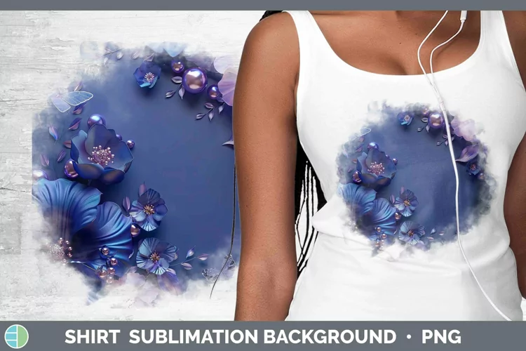 Enchanted Flowers 3D Violet Shirt Sublimation Sublimation Ba