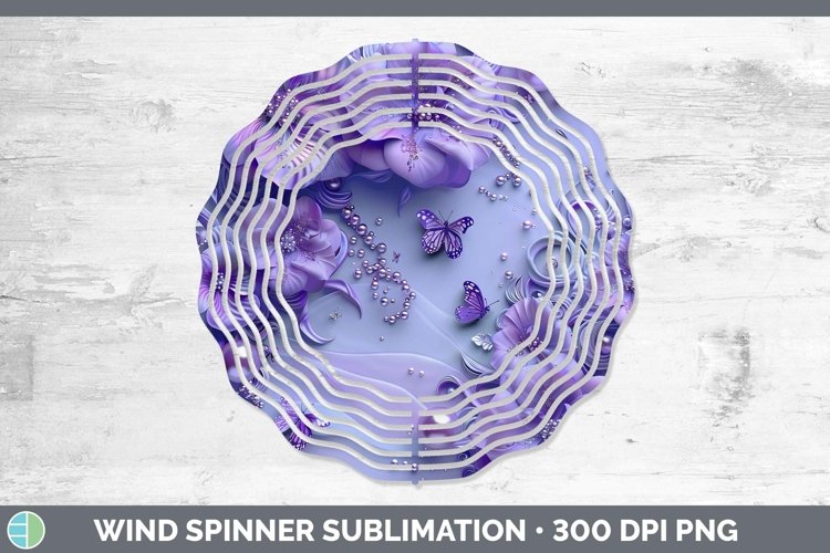 GorgeousEnchanted Flowers 3D Wind Spinner design.