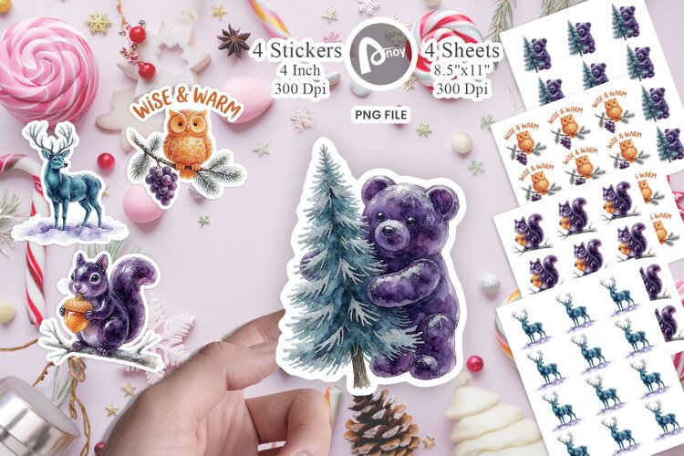 Gelatin Forest Animals Sticker example image 1