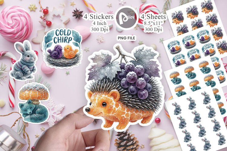 Gelatin Forest Animals Sticker example image 1
