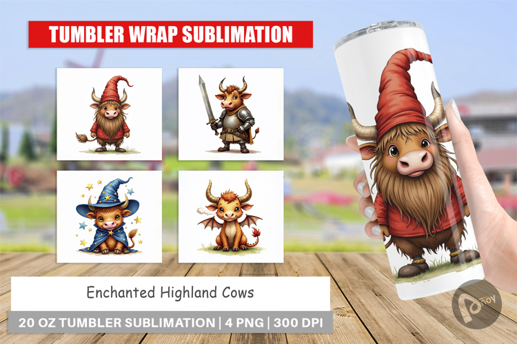 Enchanted Highland Cow Tumbler