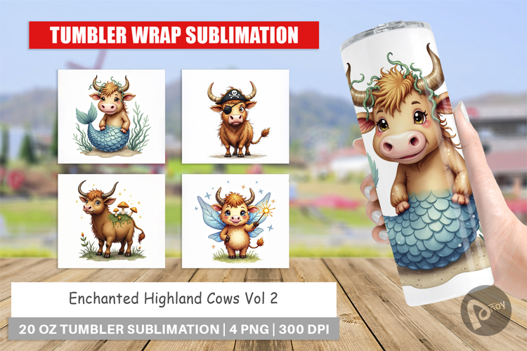 Enchanted Highland Cow Tumbler