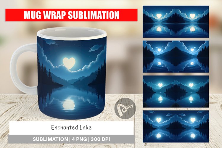 Mug Wrap Enchanted Lake example image 1