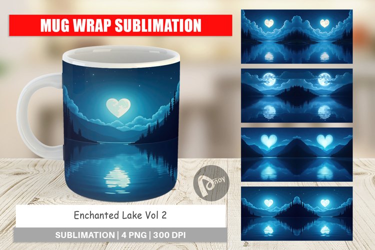 Mug Wrap Enchanted Lake example image 1