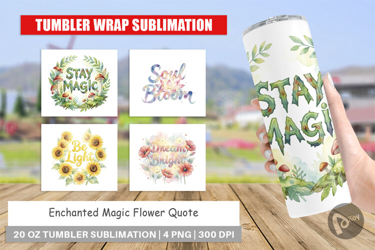 Enchanted Magic Flower Tumbler example image 1