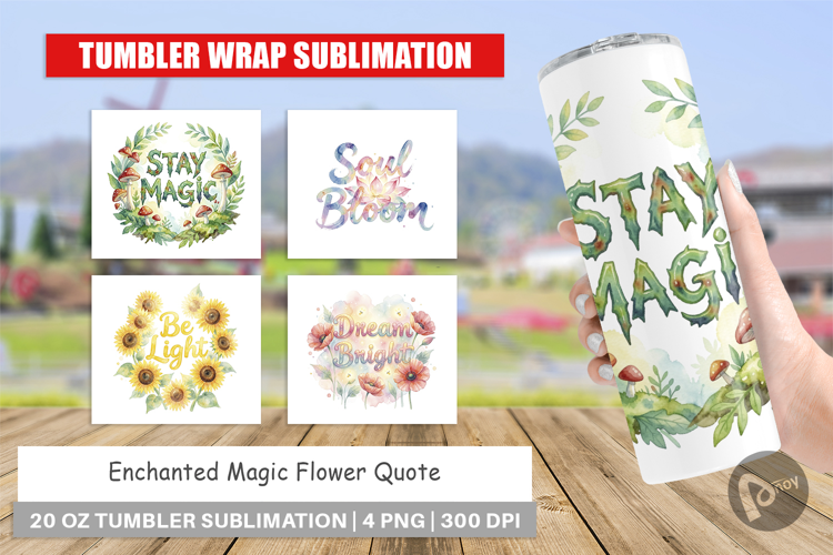 Enchanted Magic Flower Tumbler