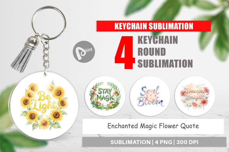 Enchanted Magic Flower Keychain