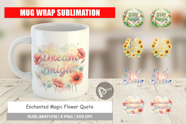 Enchanted Magic Flower Mug Wrap