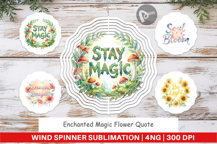 Enchanted Magic Flower Wind Spinner