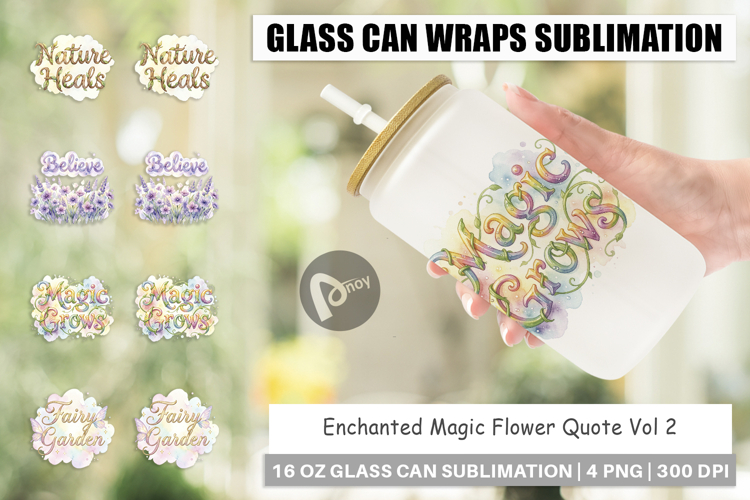 Enchanted Magic Flower Glass Can