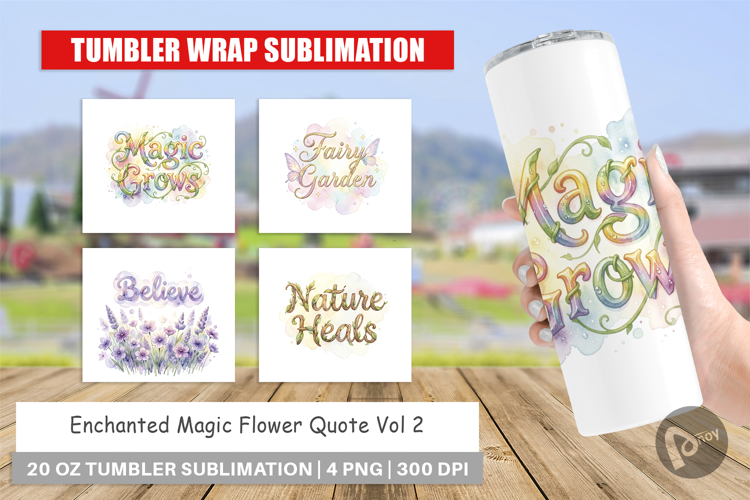 Enchanted Magic Flower Tumbler