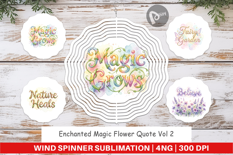 Enchanted Magic Flower Wind Spinner