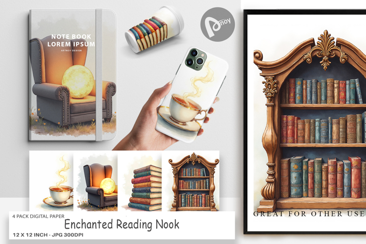 Enchanted Reading Nook Digital Paper