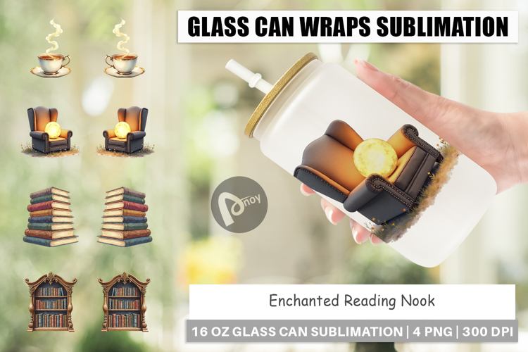 Enchanted Reading Nook Glass Can