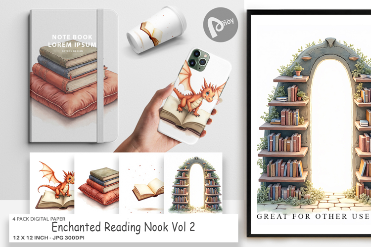 Enchanted Reading Nook Digital Paper