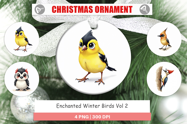 Enchanted Winter Birds Ornament