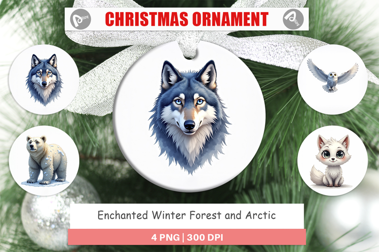 Winter Forest Arctic Friends Ornament