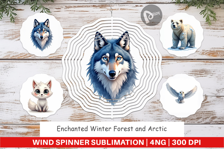 Winter Forest Arctic Wind Spinner