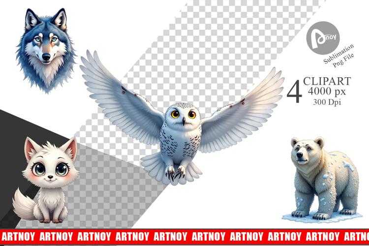 Winter Forest Arctic Friends Clipart