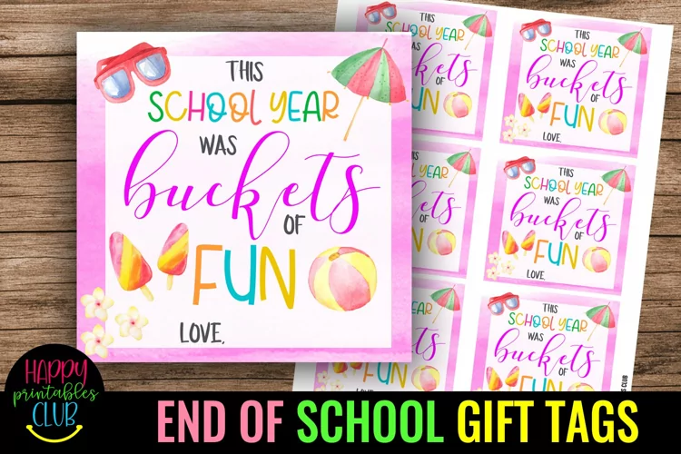 End of School Gift Tags- End of School Party Tags- Gift Tags