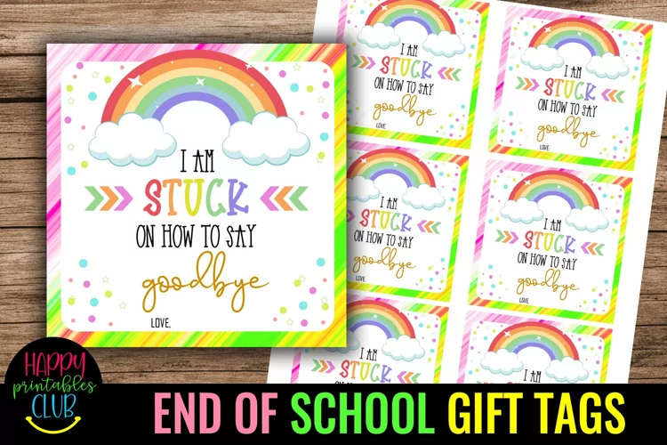 End of School Gift Tags- End of School Party Tags- Gift Tags